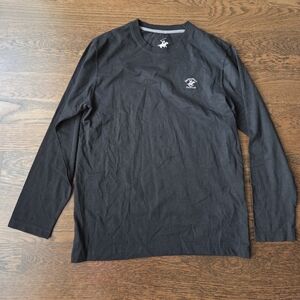 NWT Beverly Hills Polo Club Black Long Sleeve Tee sz.M
